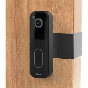 Blink Doorbell Mount, Anti- Blink Video Doorbell(1st Gen/2nd Gen)Camera Mount No Drill, Not Block Doorbell Motion Sensor, Doorbell Bracket for for Houses, Apartments, Businesses- Black