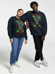 You Go Glenn Coco - Mean Girls Quote - Ugly Christmas Sweater Style Pullover Sweatshirt Casual Breathable