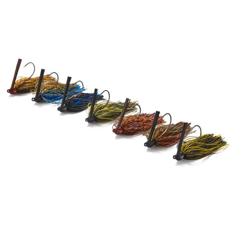 NAKO 200% Sensitive Tungsten Swim Jig - Mustad Hook, Hand Tied Finest Silicone Skirt, 40% Smaller Body, Bullet-Shaped Head, Compact Profile, 7 Color Options, Less Hang-Ups Fishing Jig