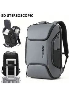 Men's Work Backpack, Fashion Travel Backpack, 3D Structured High-Tech Backpack, Fits 17.3-Inch Laptop, Perfect Gift for Christmas and Birthday