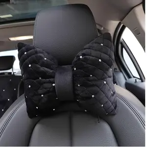 Car Headrest Neck Pillow for Summer, Car Accessories for Girls Boys, Vehicle, Truck Accessories, Decoration, Rhinestone Decor Support Car Seat Neck Pillow for Car Decor, Universal Car Headrest Cushion Neck Pillow For Women, Back to School Gifts