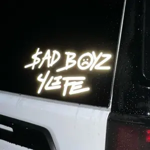 Sad Boyz 4Life Reflective White Vinyl Decal Sticker Many Sizes