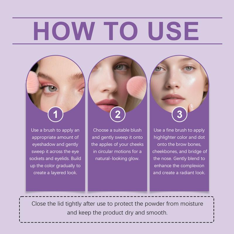 All-in-One Glow Palette: Highlighter, Eyeshadow & Blush