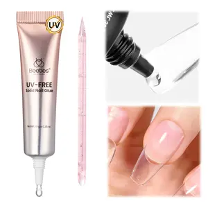 Beetles Super Strong Nail Glue for Press Ons, Nail Tips, Acrylic Nails No Uv Light Needed Nail Bond Brush in Nail Glue for Press On Nails Fake Nails Long Lasting Nails Glue for Beginners DIY Home