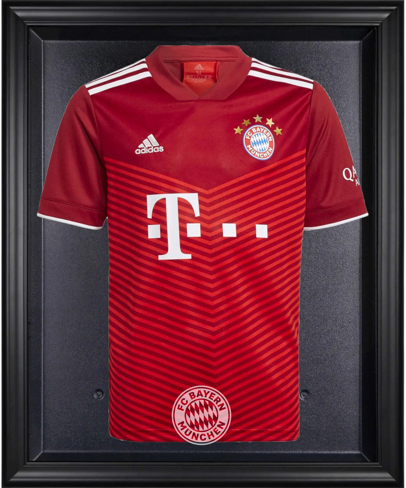 FC Bayern Munich Black Framed Team Logo Jersey Display Case - Soccer Memorabilia