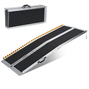 Portable Wheelchair Ramp 5/6FT, Non-Slip Aluminum Ramps for Wheelchairs for Home, Handicap Wheelchair Ramps for Home Steps, Aluminum Loading Dock Plates, Doorways