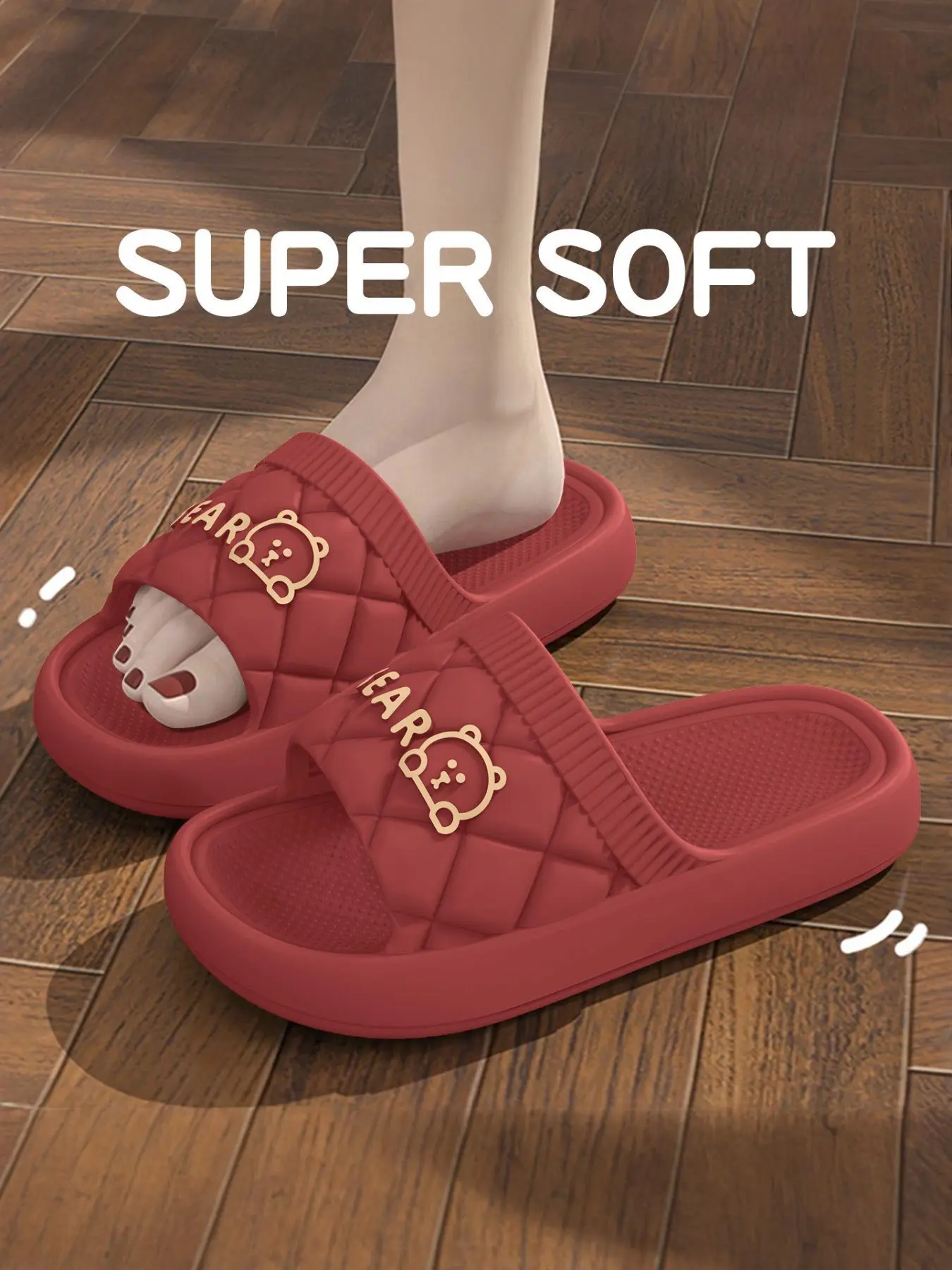 Soft Simple Casual Eva Slippers, Slide, Lightweight Outdoor Beach Travel, Cute Cartoon Home Indoor Thick Sole, All Seasons Comfortable Shoes, House Slippers, Thick Soled Slippers