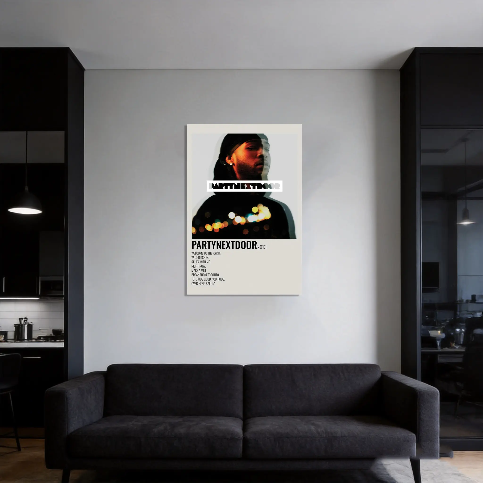 PartyNextDoor Art Painting Decorative Classic Poster Art Wall Art Oil Painting Art Canvas Poster Decorative Painting Porch Living Room Art Decoration