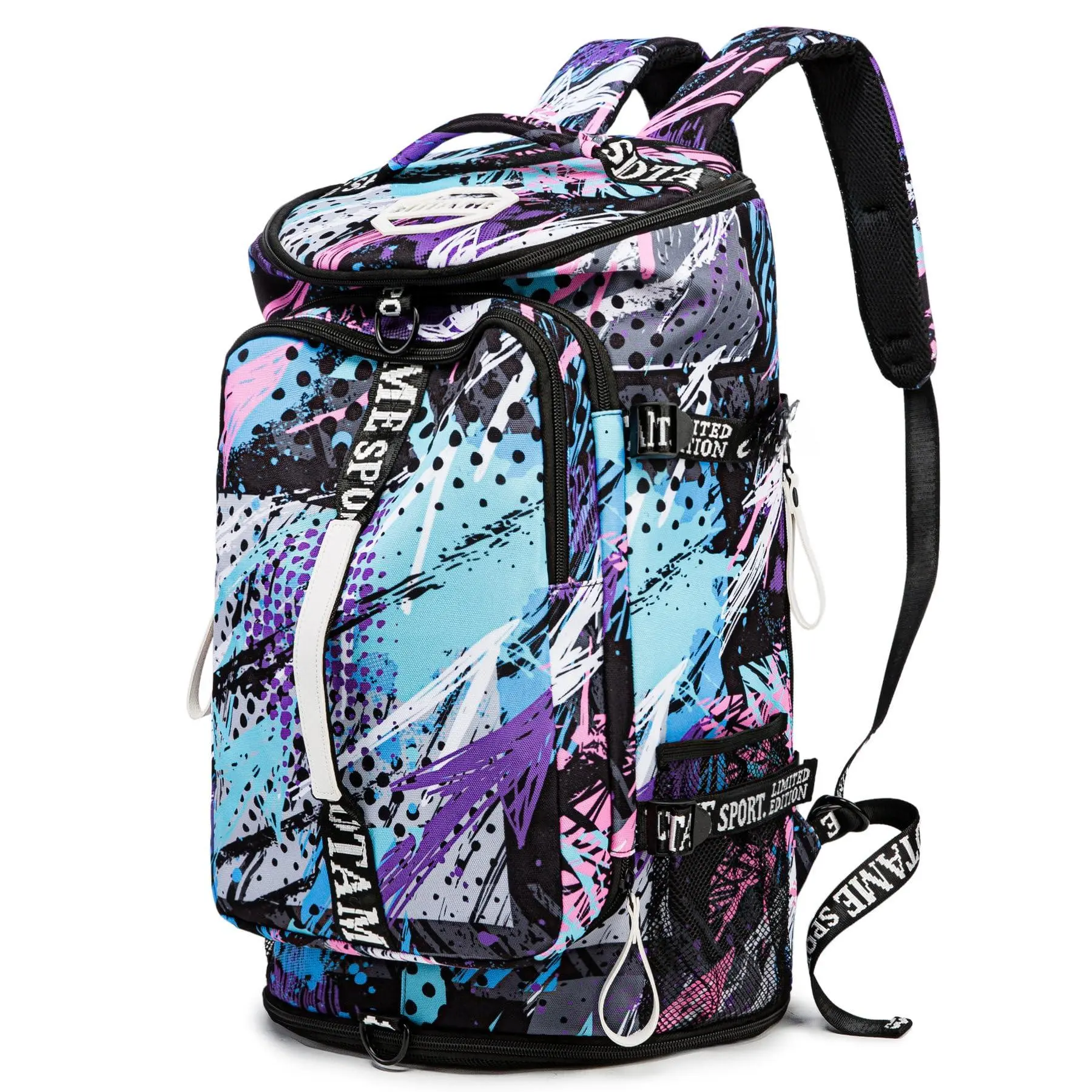 Gym Duffle Bag Backpack With Shoe Compartment 4 Ways Travel For Women And Men Multi-functional Weekender Waterproof Layer&laptop Fitness  Camping
