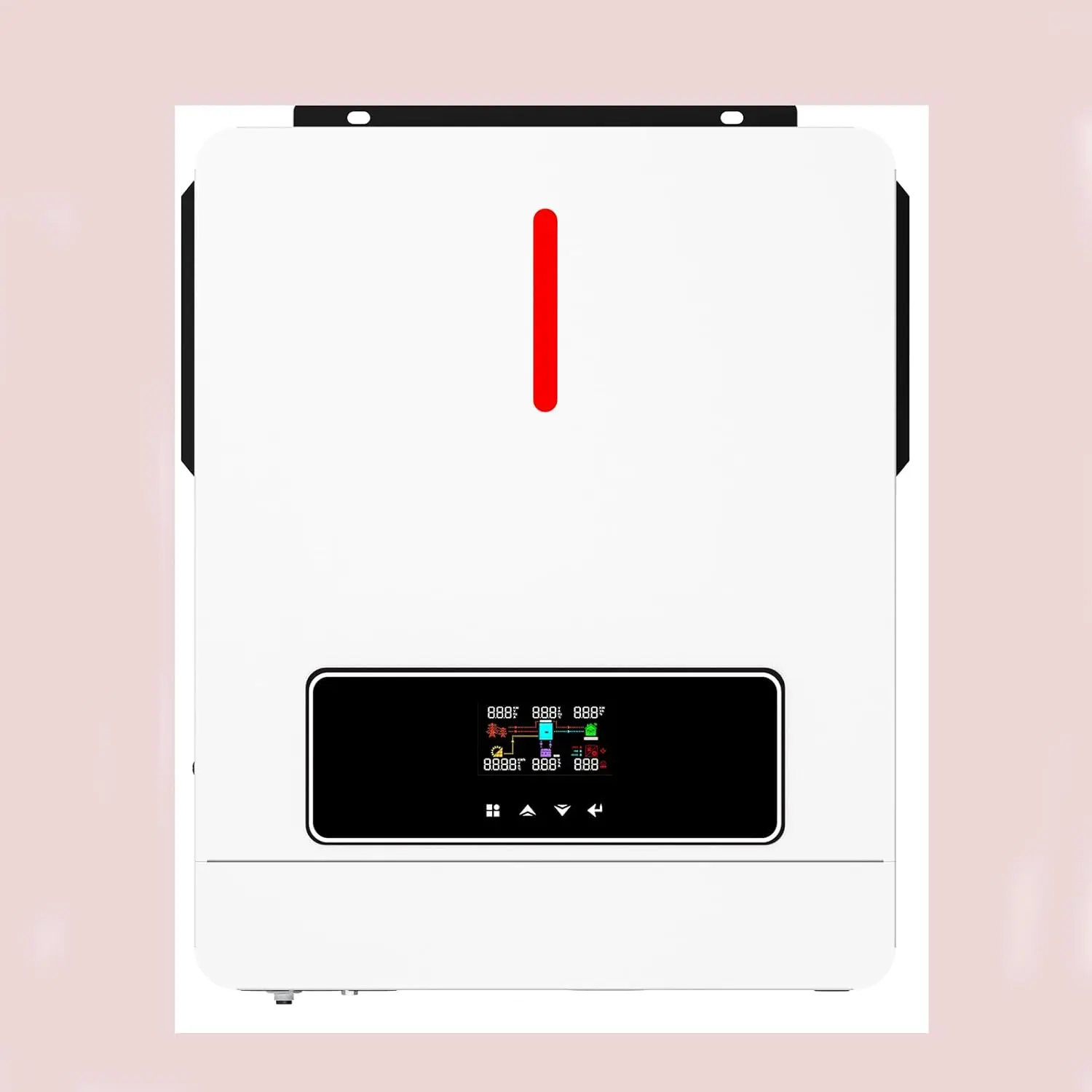 3600W DC 24V to AC 110V Solar Inverter Charger Hybrid Voltage Converter with 120A MPPT Charge Controller, Pure Sine Wave Power for Battery-Less or AGM Lithium Battery Home Energy System
