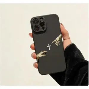 Creative Cross Pattern Phone Case, Anti-drop Shockproof Phone Protective Cover, Phone Accessory Compatible with iPhone 11 12 13 14 15 16 Pro Max