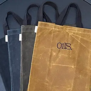 Waxed Canvas Market Tote Bag