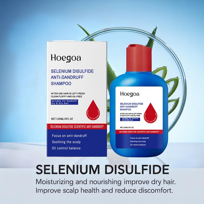 Hoegoa Selenium Disulfide Hair Care Shampoo Oil Control Refreshing Anti-Dandruff Anti-itch Scalp Cleansing Shampoo, 300ML