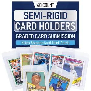 Invested Alliance Semi Rigid Card Holder | PSA Graded Card Sleeves, PSA Card Holder, Sleeve Saver SGC Slab Sleeves, #1 Hard Sleeves for Cards Grading Submission BGS, CSG.
