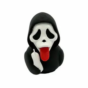 TheDuckDude Wazzup! Duck 3D Printed Collectible Figurine - Lightweight, Small Size, Parody Look, Funny Horror, Halloween Decor, Movie-Inspired Gift, Multiple Packs Option