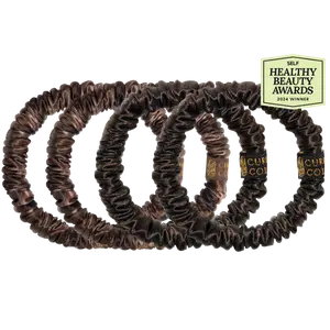 Medium Brunette / Deep Brunette - Hair Match Silk Scrunchies Medium Brunette / Deep Brunette - Hair Match Silk Scrunchies
