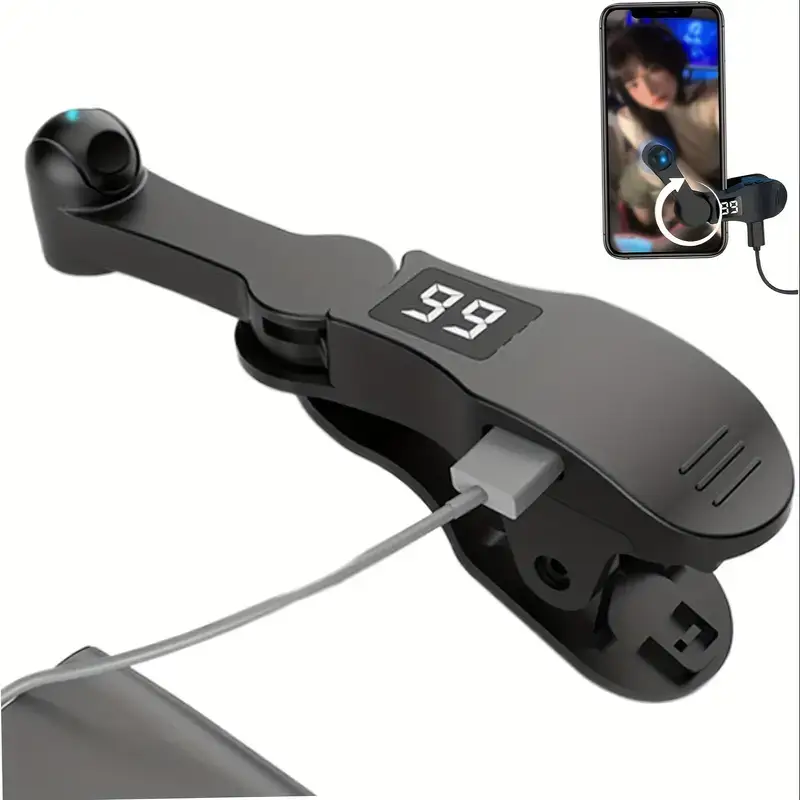 Smart Automatic Screen Clicker Device, USB Powered Simulate Finger Continuous Clicker, Adjustable Speed Physical Clicker for Games, Live Likes, Reward