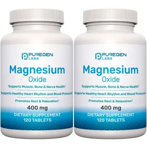 Magnesium Oxide 400mg [High Potency] Supplement |   2 Pack - Total 240 Tablets