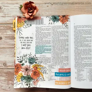 I Will Give You Rest New Testament Bible Journaling Page Kit