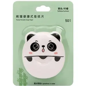 50pc Soap Paper Travel Washing Hand Bath Scented Sheets Bathroom Supplies for Outdoor Hiking