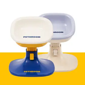 PETHROOM Well Fit & Bowl Set - Adjustable Height, Tilt, Stable Non-Slip Feeding Stand for Dogs & Cats + Durable Ceramic Cat & Dog Food Bowl