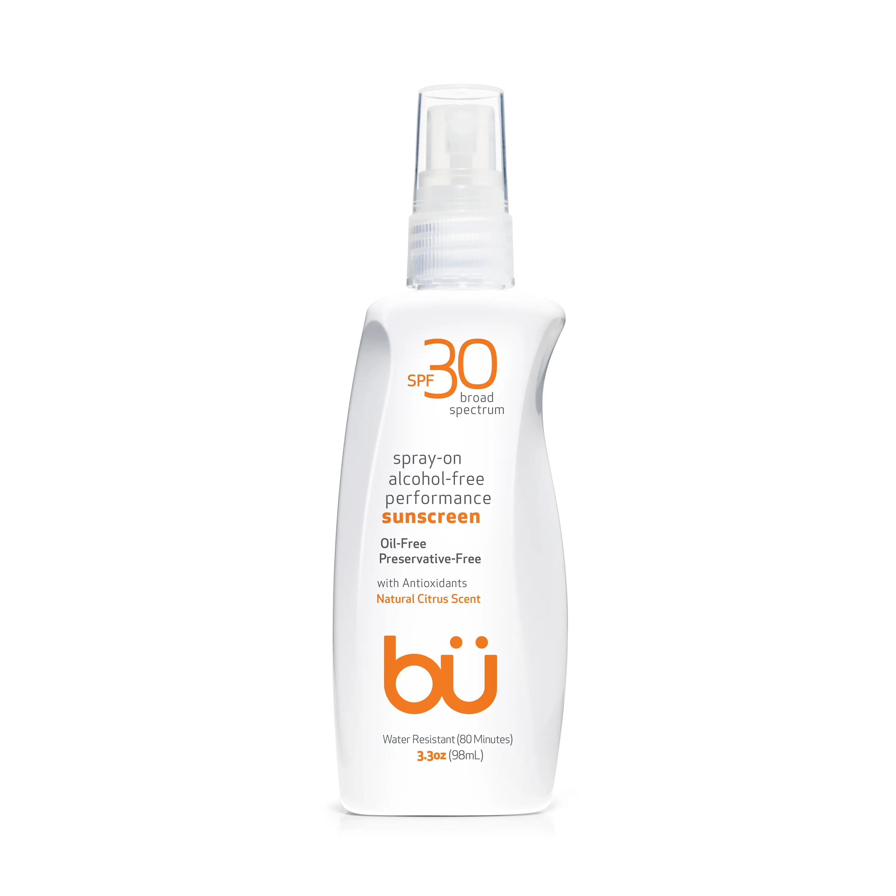 BU SPF 30 Ultrafine WOWmist Sunscreen - Natural Citrus Essence: Lightweight, Clear & Refreshing Broad Spectrum Protection for Sensitive Skin Facial Skincare