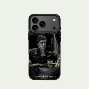 Tony Montana Phone Case, Scar Face Slim Phone Case, The World Is Your Movie, Gift For Fans, Accessories, For iPhone11 12 13 14 15 16 17 Promax
