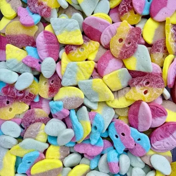 1/2 Pound Bag Swedish Candy (5 Different Flavors) Strawberry Pomegranate, Pear, Banana Caramel, dizzy skulls, giant sour skulls