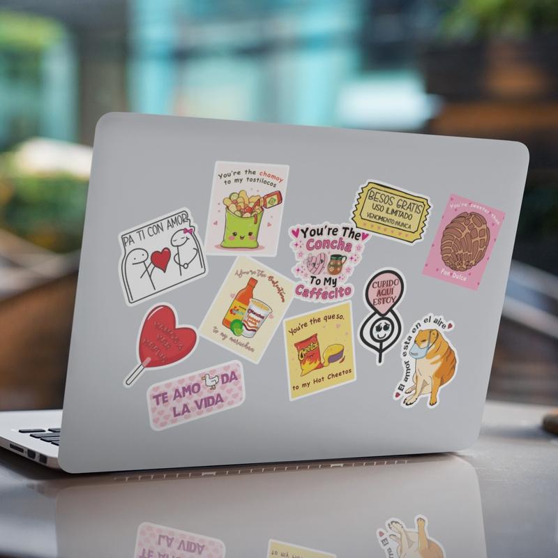 30-Piece Mexican Themed Love & Romantic Sticker Set – Funny & Cute Stickers for Couples, Amigos & More – Waterproof Vinyl Decals Diy Kit Scrapbook Page