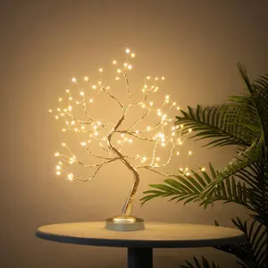 Little Tree Light  Led Twinkle Fairy Tree Lamp 6h Timer 8 Lighting Modes Golden Matte Adjustable Branches Romantic Gifts Home Decor Tree Light indoor