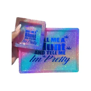 Multicolor Glitter Two Piece Custom Tray Set