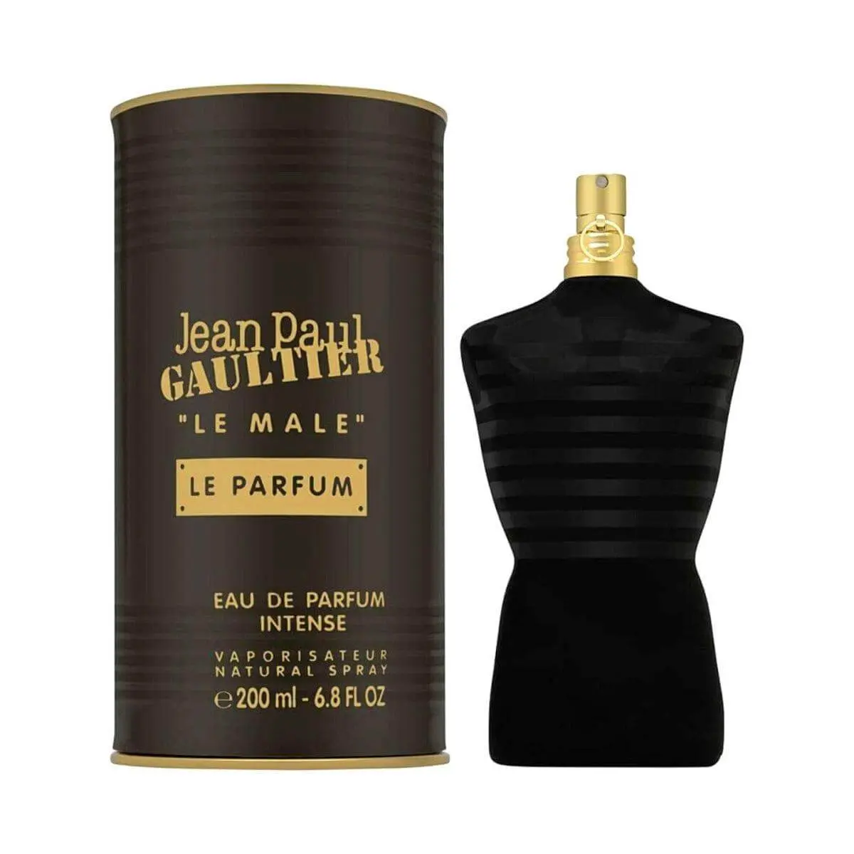 Jean Paul Gaultier Le Male Le Parfum Intense EDP, Aromatic Woody and Spicy Men's Fragrance with Vanilla Scents, Iris and Cardamom, 6.8 oz, Aromatic Iris Men's Fragrance, Concentrated Fragrance