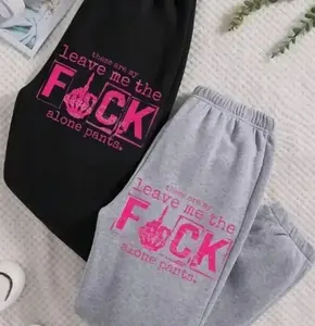 Vintage Leave Me The F*** Alone Sweatpants, Cotton Graphic Sweatpants, Perfect Outfit For Outdoors, Menswear, Womenswear, Fit for Men and Women All Seasons Basics, Trending 26 U 4