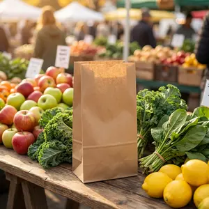 Demaya Brown Paper Bags #1 – 1 lb Capacity – 500 Count – Durable Kraft Paper Bags for Bakery, Grocery & Retail + Free CASAE Car Fragrance