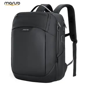 MOSISO Waterproof Laptop Backpack for Men Women, 15.6-16 Inch Business Travel Backpack with USB Charging Port & Front Wet-Dry Pocket, Large Capacity Laptop Bag for Work, School & College, Black