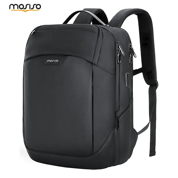 MOSISO Backpacks for School, Basic Waterproof Synthetic Daypack for 15.6-16 Inch Laptops, High-Capacity with USB Port and Anti-Theft Zipper Pocket, School Backpack, Campus Life, Adjustable, Charge While Walking