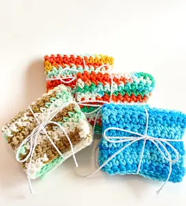 Costal Ombre Washcloth Singles Mix & Match 100% Cotton Crochet Dish Cloth
