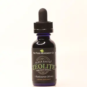 The Food Movement Co. Black Earth Zeolite Tincture 1FLoz 30mL Detox Solution for Heavy Metals Toxins & Microplastics Support US