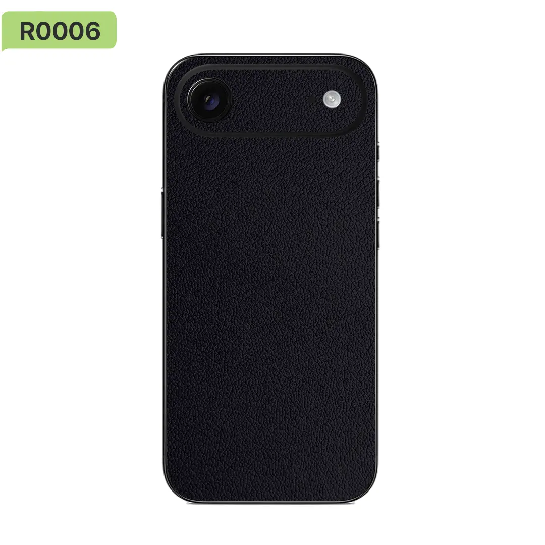 Leather Grain Rear Sticker Wrap Skin Paste For iPhone  17 16 15 14 13 Pro Max Full Cover Back Film