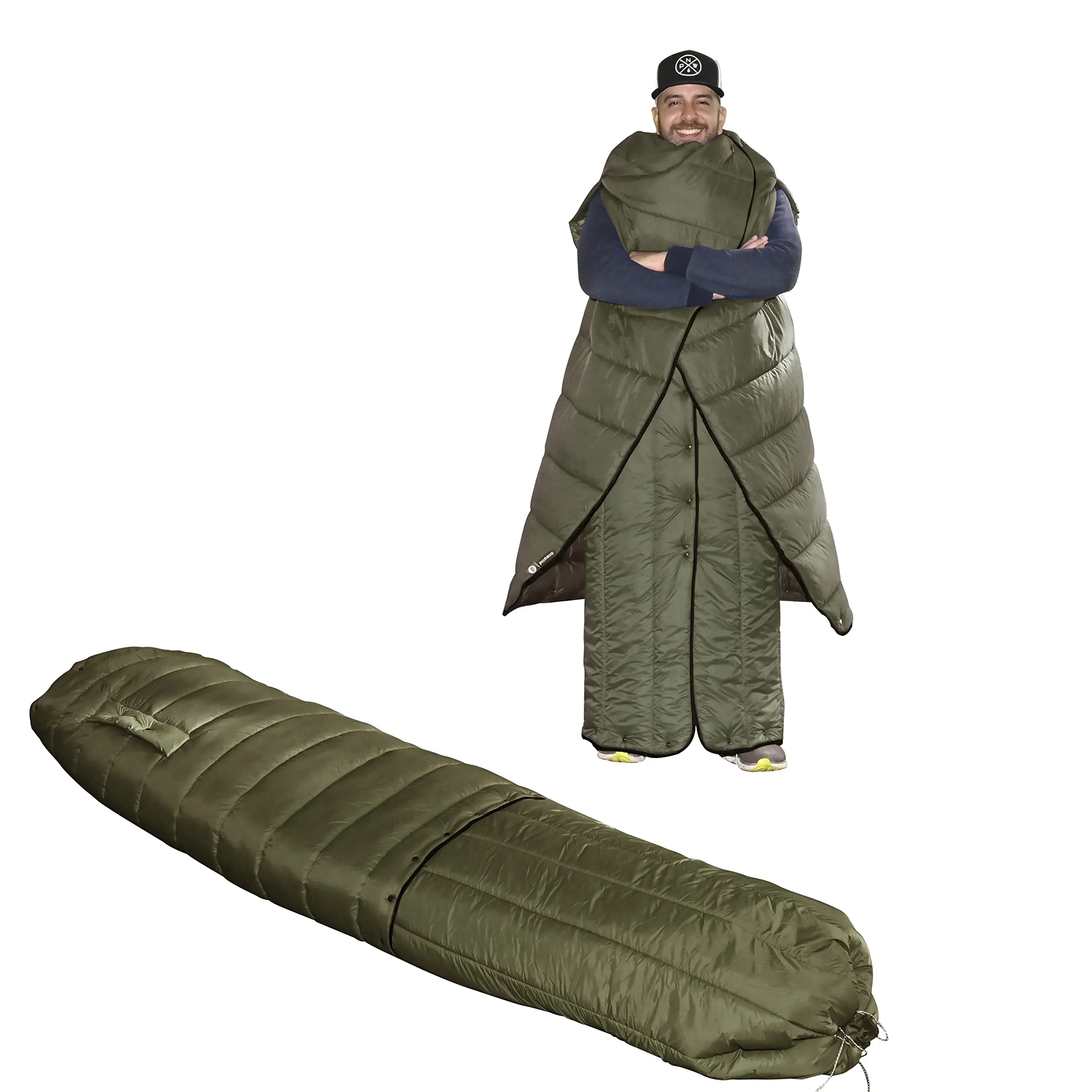 Onewind 2-in-1 Hammock Topquilt & Wearable Sleeping Bag Poncho - 35°F Ultralight Camping Quilt for Adults, Waterproof Hiking Gear with Sorona Insulation