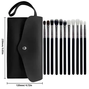 Advanced 11 PCs Eyeshadow Brush Set with Travel Box-Flexible Fiber Bristle, Perfect Eye Makeup Effect