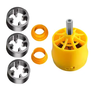 PVC Thread Maker Tool Pipe Threader Plumbing Tool Kit 1/2 Inch 3/4 Inch 1 Inch Dies Pipe Threader Pipe Round Die