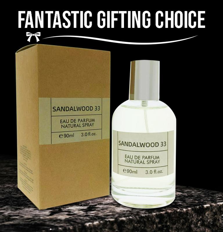 Sandal Wood 33 Spray Perfume Eau de Parfum for Men & Women 90ml - Unisex Fragrance