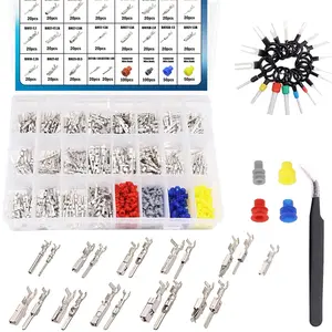 720 count 21Type  Electrical Wire Terminal Tool kit 1/1.5/1.8/2.2/2.8/3.5mm Connector Pins Terminal Removal Male Female Crimp Pins Non-Insulated Plug