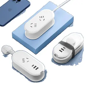 Portable Power Strip Multi-Functional Socket USB Outlet Student Travel Power Strip Retractable Dormitory Power Strip Extension Board