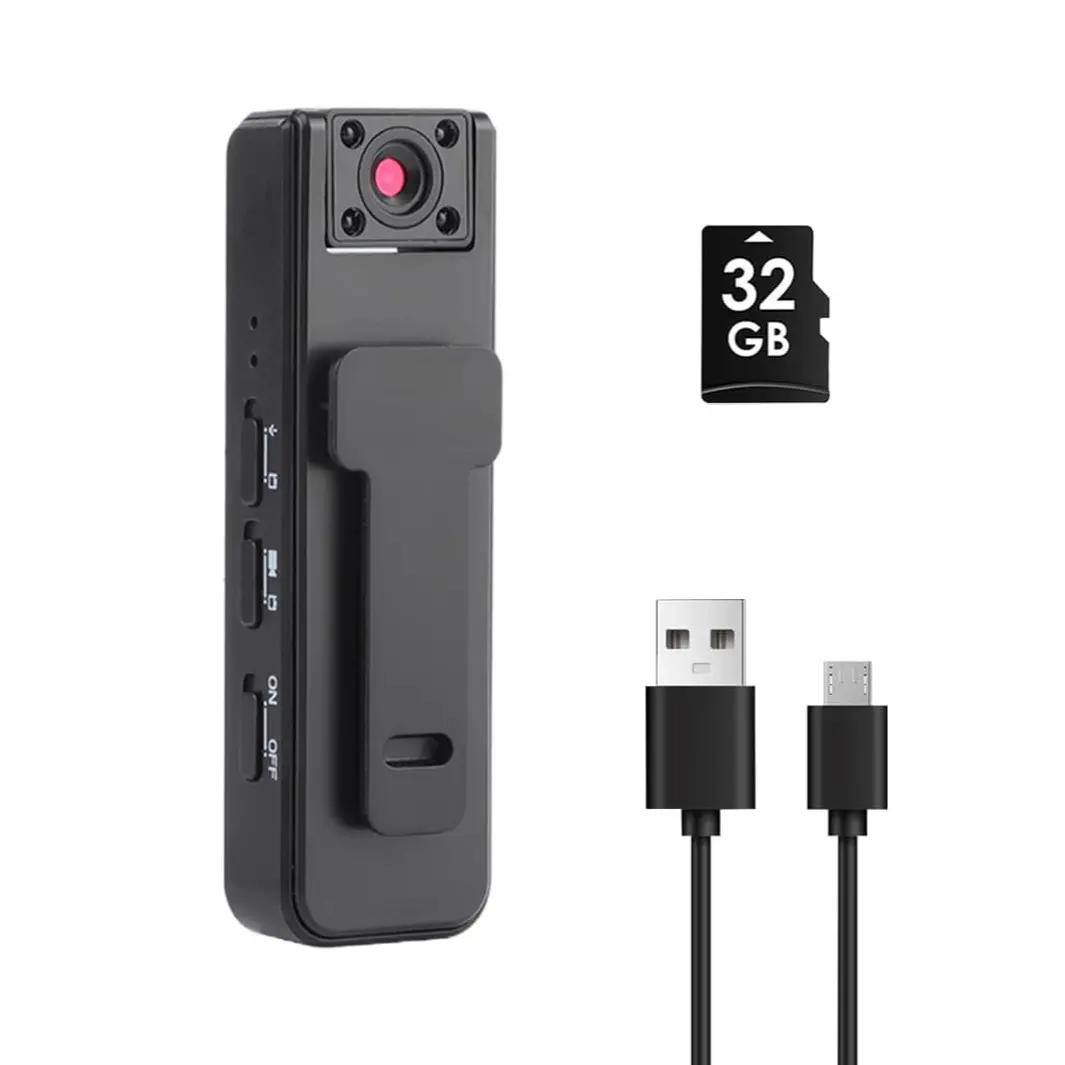 Wireless Vlog Body Camera, 1080P Camcorder, Wearable Body Cam with Night-Vision & 180 °     Rotation Lens, Portable Sport DV Camcorder for Outdoor Sport Skiing Cycling Hiking