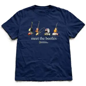 National Geographic Meet The Beetles navy T-shirt Size S-4XL