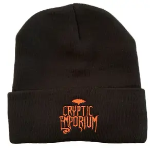 Cryptic Emporium Beanie with Orange Lettering