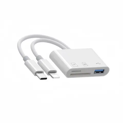 3 in 1 SD & TF Card Reader, 1 Count USB 3.0 Card Reader, Multifunctional Card Reader for iPhone Android Smartphone, Phone Accessories, Memory Card Reader