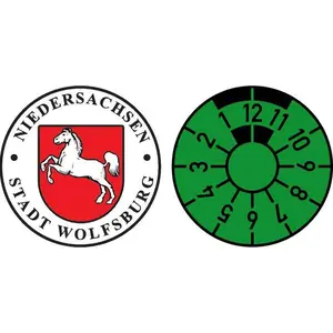 Wolfsburg City Sticker and Inspection Seal